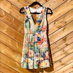 Lakefield & Co. Sage Green Floral Keyhole Dress